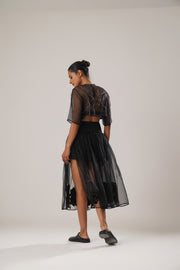 Silk Organza Wrap-Around Skirt