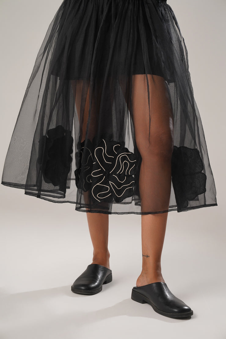 Silk Organza Wrap-Around Skirt