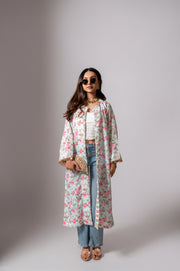 Linen digital print summer jacket