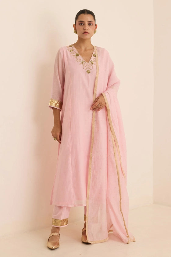 Blush Mukaish Kurta Set