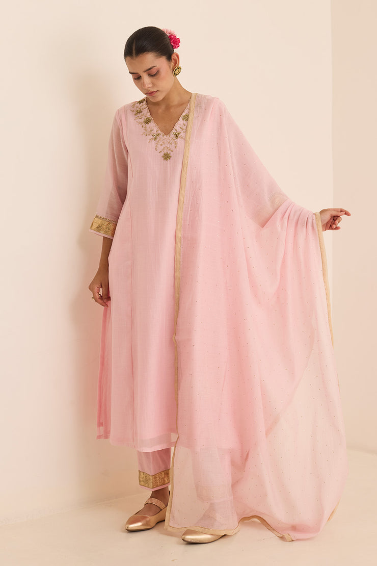 Blush Mukaish Kurta Set