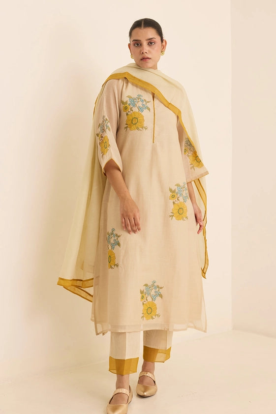 Ecru Kurta Set