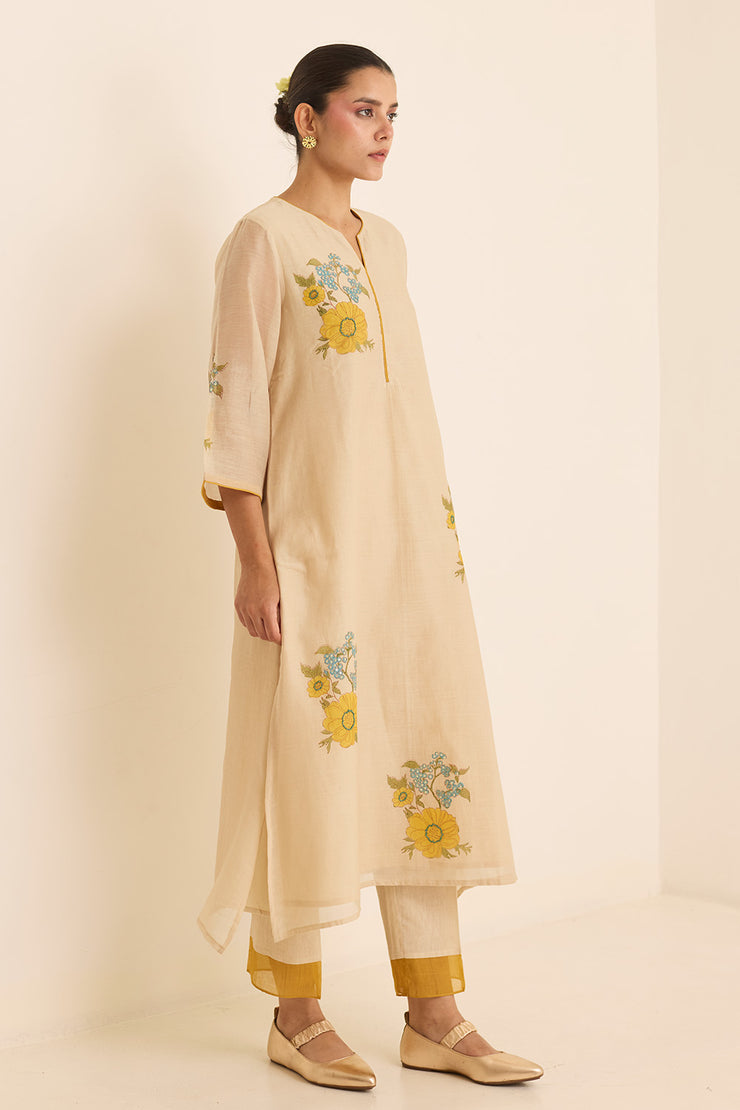 Ecru Kurta Set