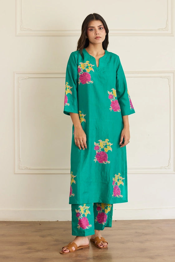 Jade Silk Kurta Set