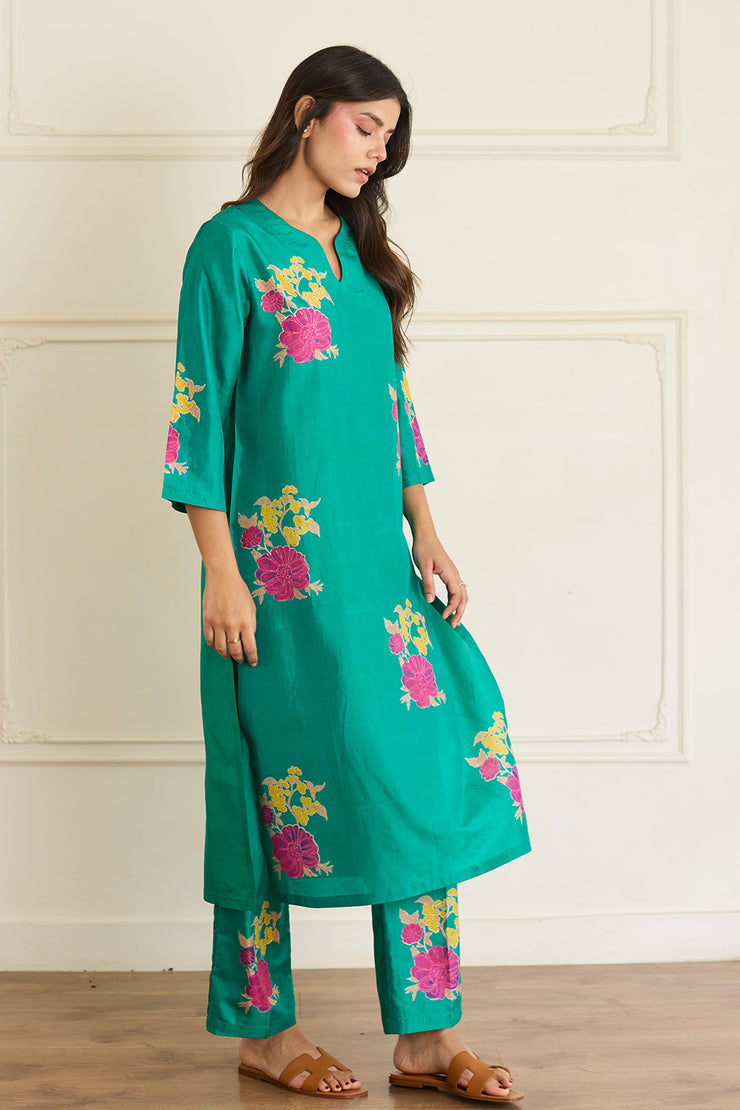 Jade Silk Kurta Set