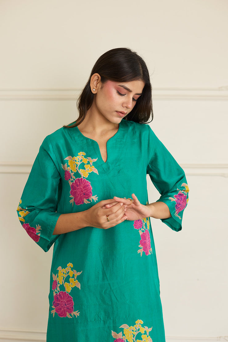 Jade Silk Kurta Set