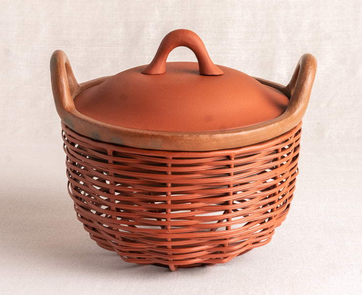 Terracotta Kadai and Tokri Chafing Basket Medium