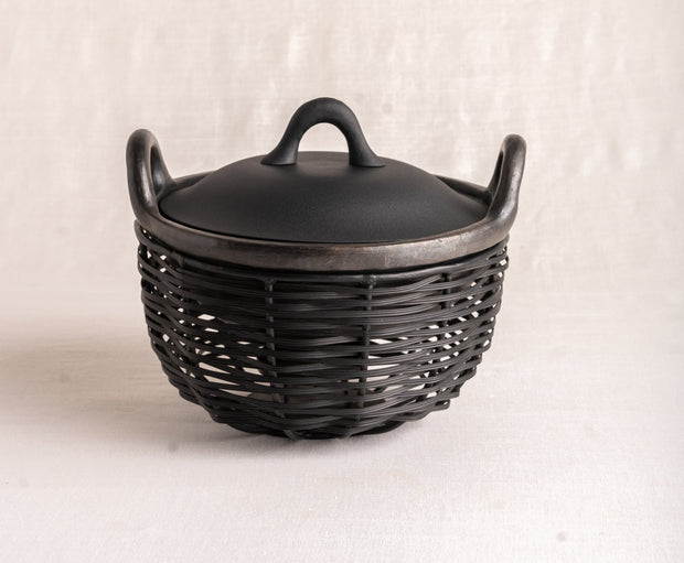 Black Kadai and Tokri Chafing Basket  Small