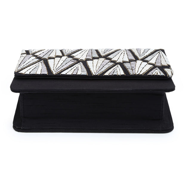 50 shades of silver clutch