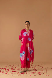 Juanita- Cherry Silk Kaftan