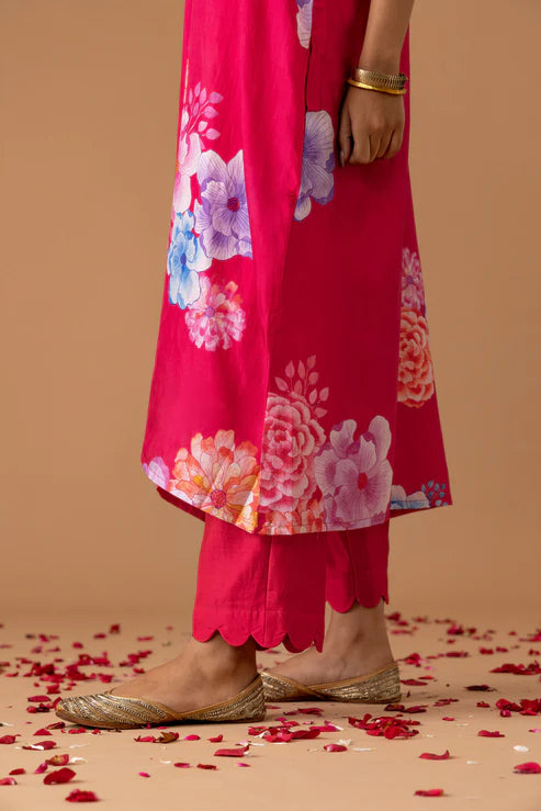 Juanita- Cherry Silk Kaftan