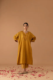 OCHRE SILK KAFTAN