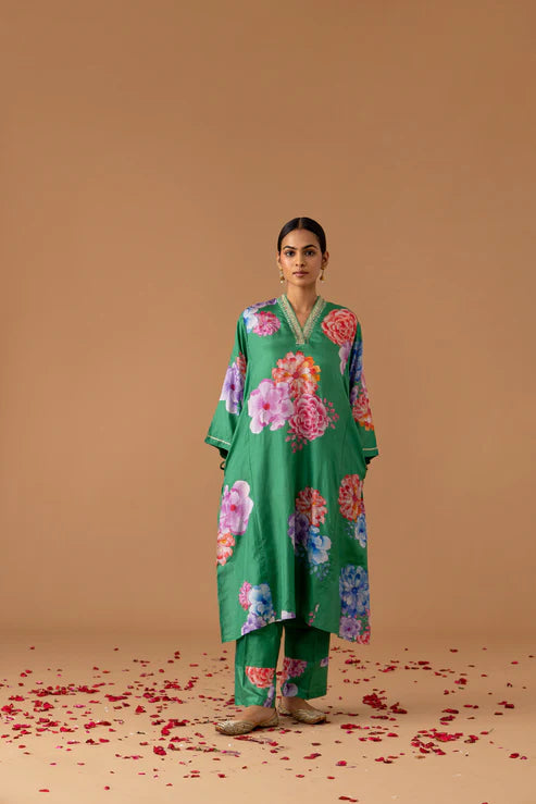 Juanita- Jade Kaftan Set