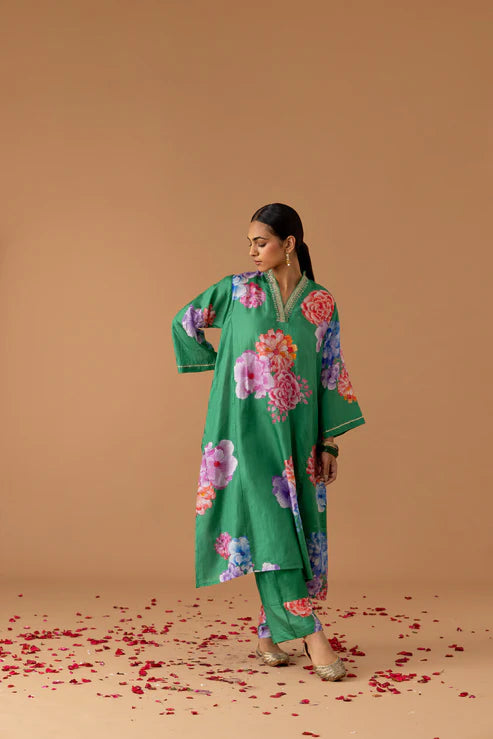 Juanita- Jade Kaftan Set