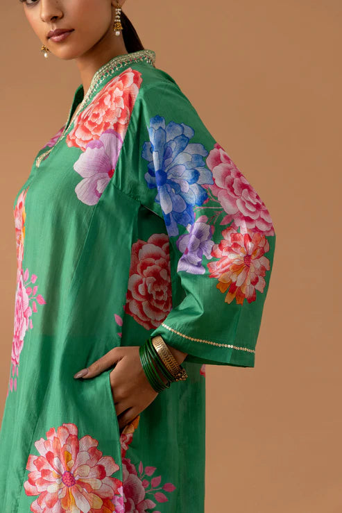 Juanita- Jade Kaftan Set