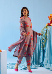 Enchanted Bloom Slate Kurta Set