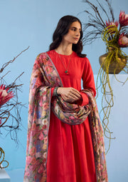 Vibrant Charm Scarlet Kurta Set