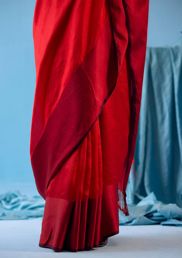 Bold Allure Scarlet Saree