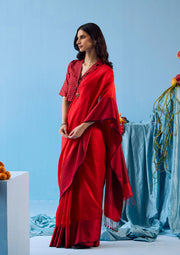 Bold Allure Scarlet Saree