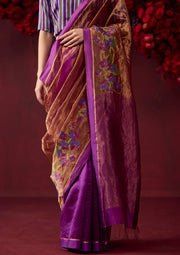 Regal Violet Jamdani Saree