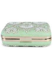 Mint green subtle clutch