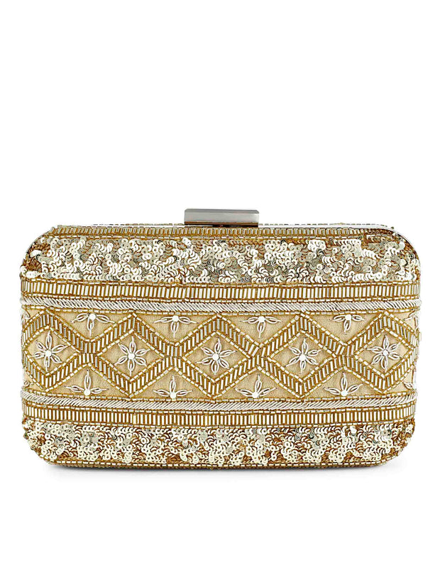 Gold lined clutch