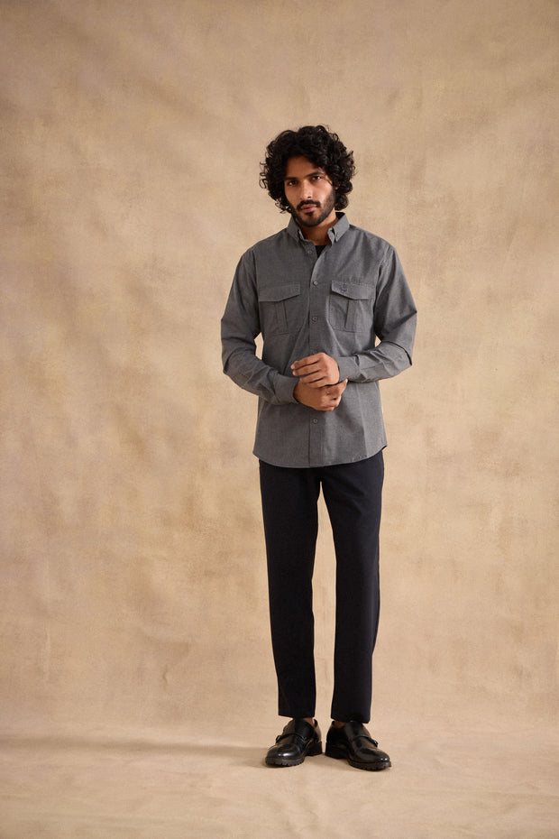 Charlie Shirt - Charcoal Grey