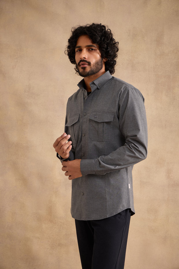 Charlie Shirt - Charcoal Grey