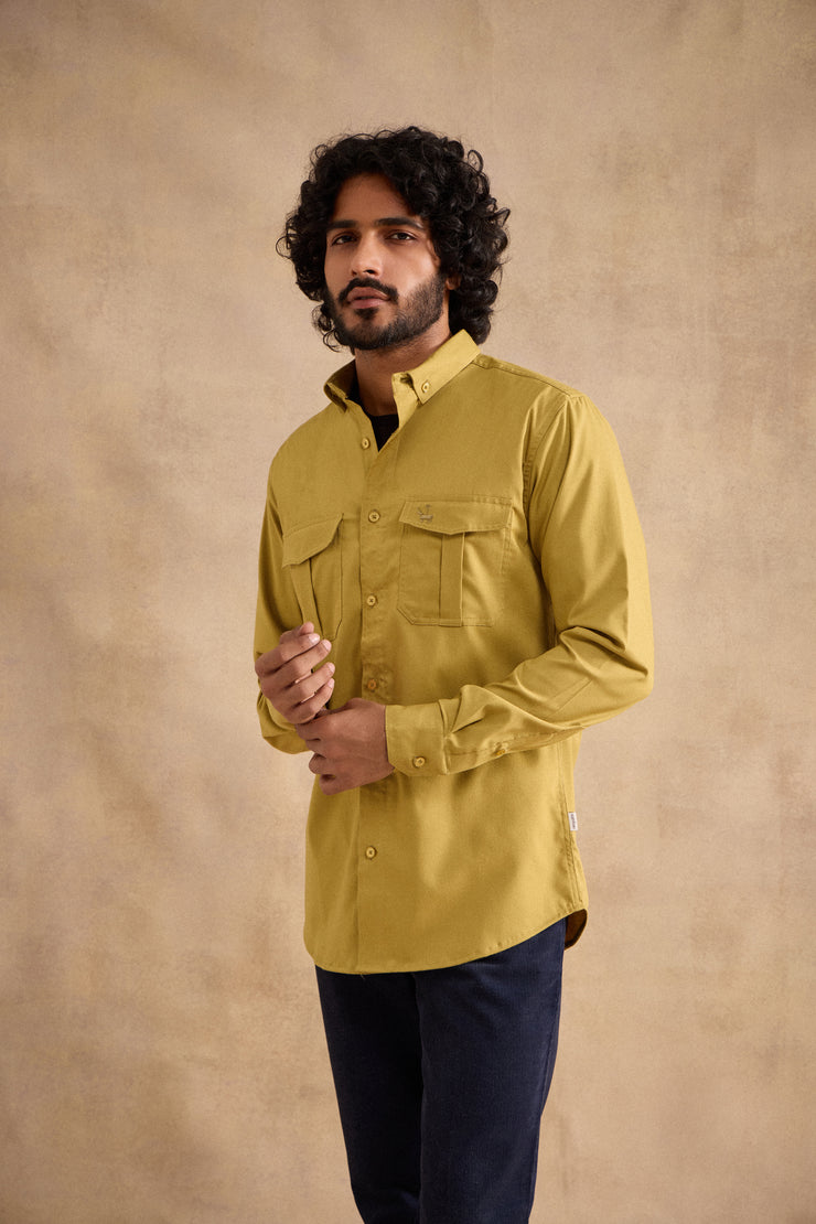 Charlie Shirt - Mustard Green