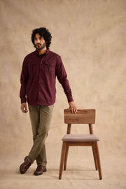 Charlie Shirt - Burgundy