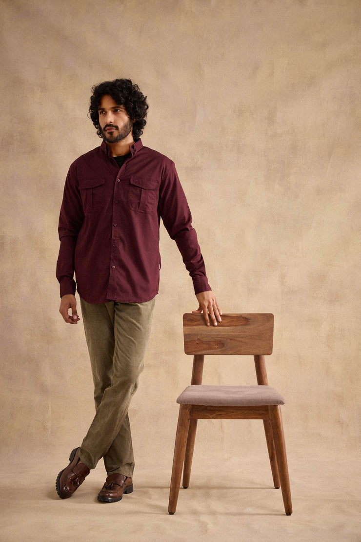 Charlie Shirt - Burgundy