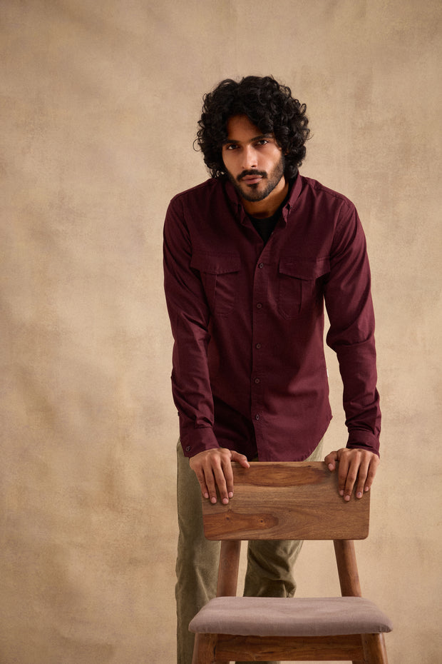 Charlie Shirt - Burgundy