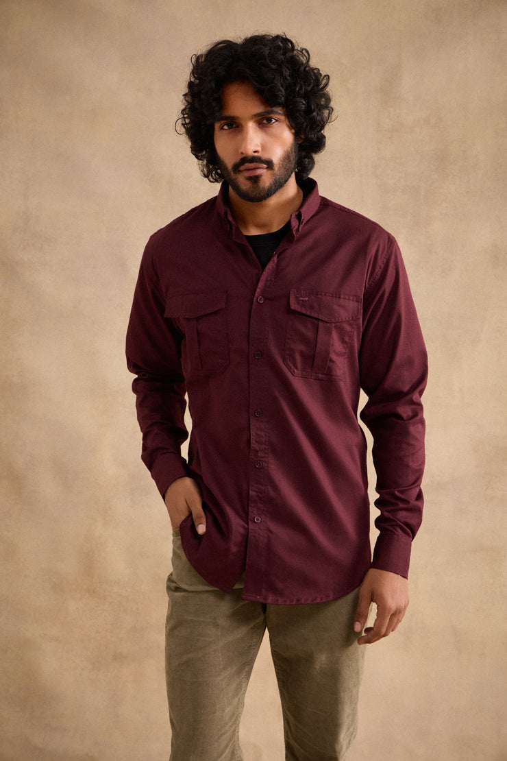 Charlie Shirt - Burgundy