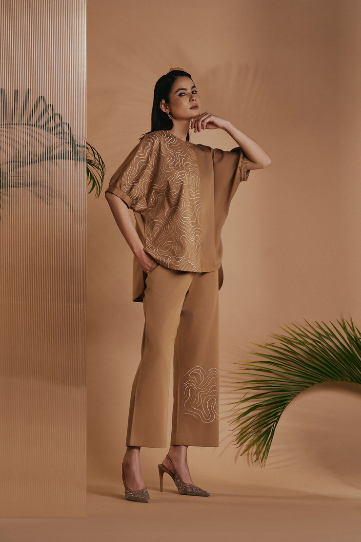 Brown Mirage Co-ord Set