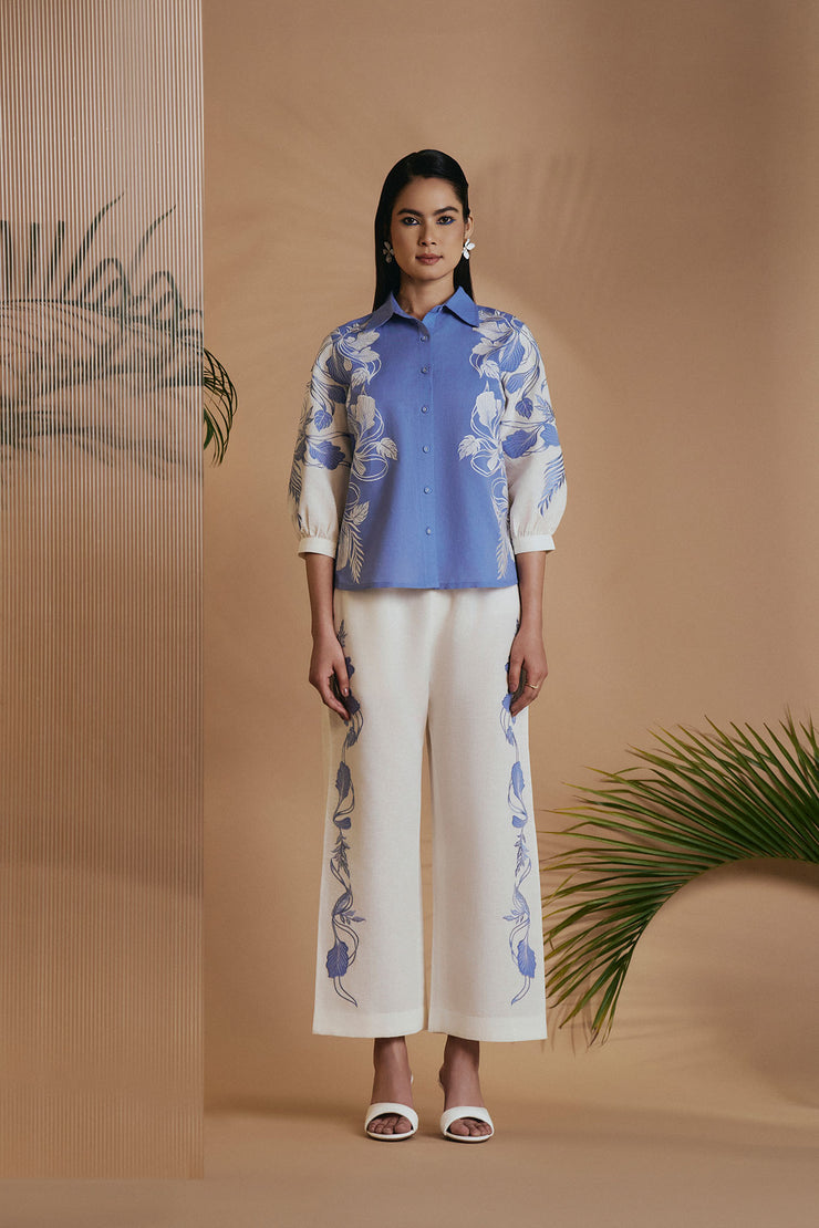 Blue Ivory Petal Safari Co-ord Set