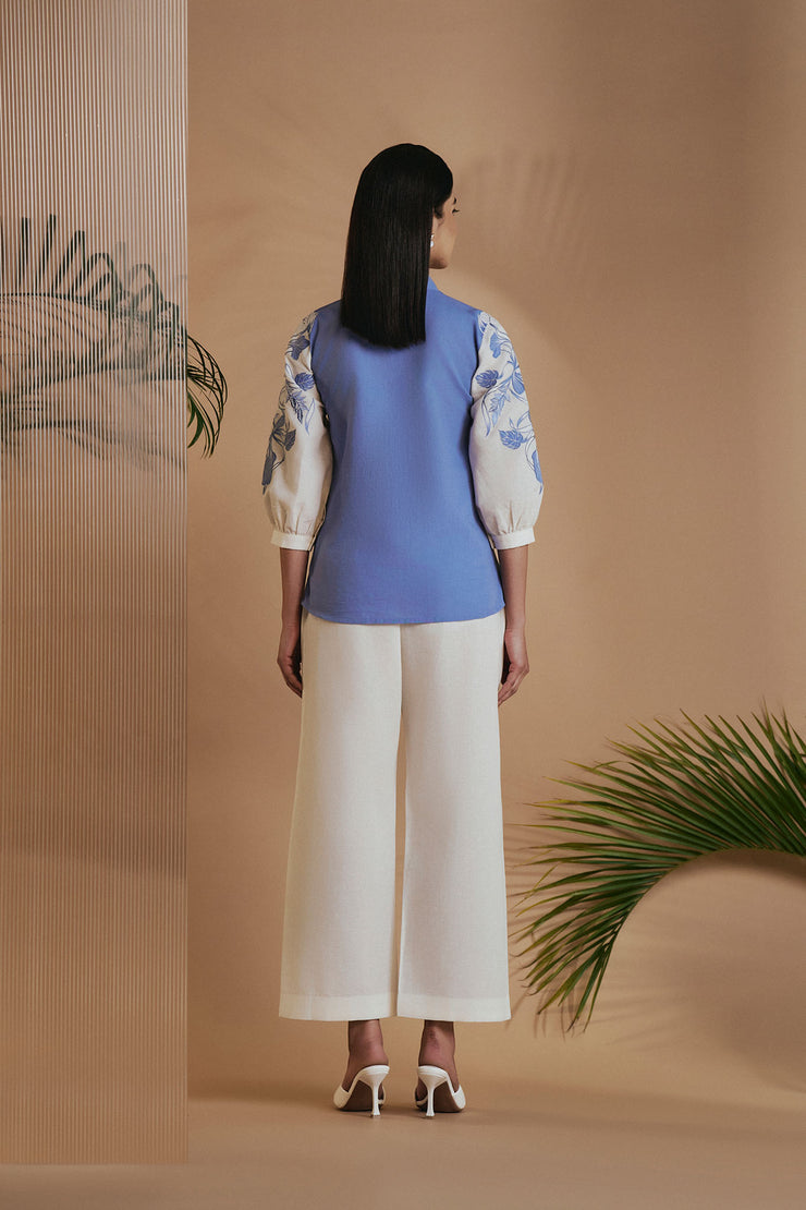 Blue Ivory Petal Safari Co-ord Set