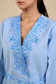 Blue Rose Embroidered Jacket