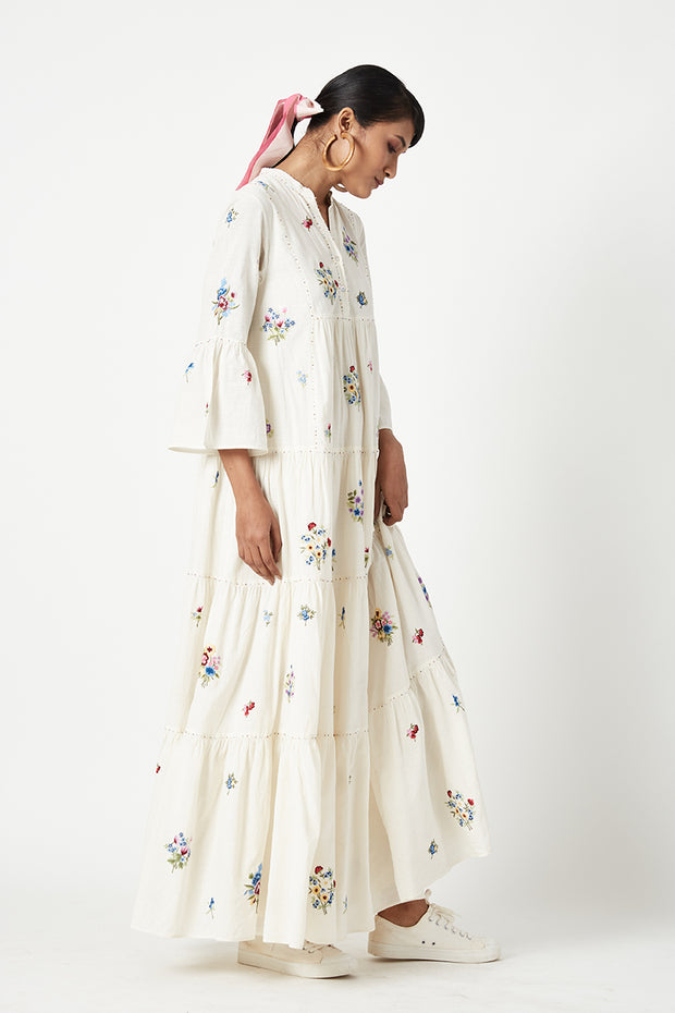 Giardini Embroidered Dress
