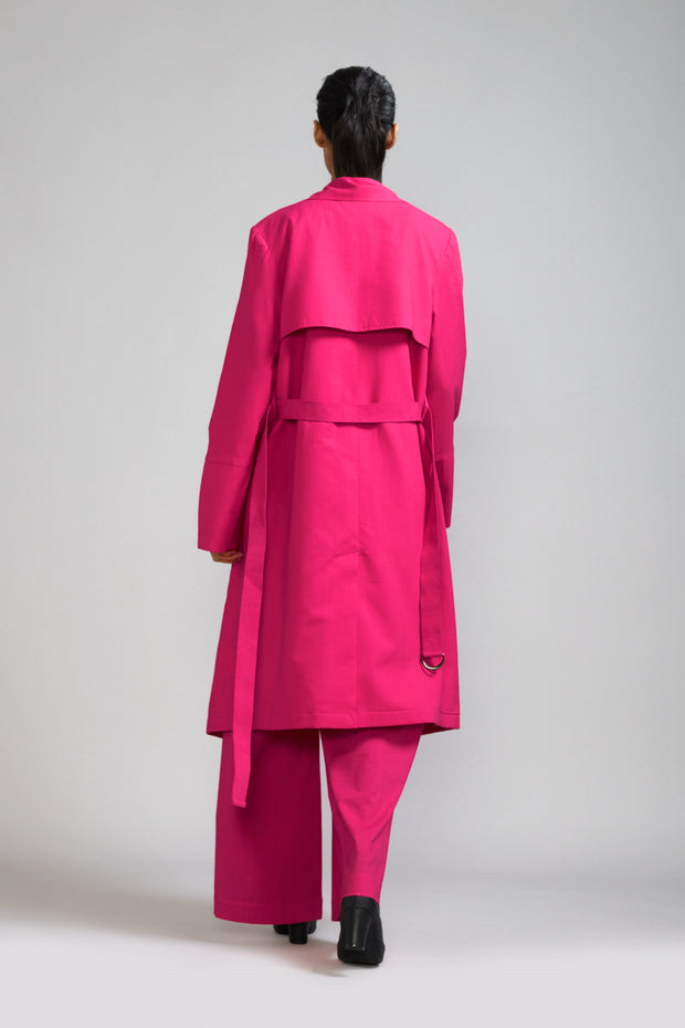 Pink Trench Jacket Set (3 PCS)