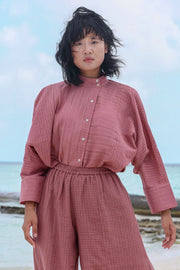 Self designed zero waste tunic with side placket detail