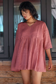 Over-sized self designed gathered top