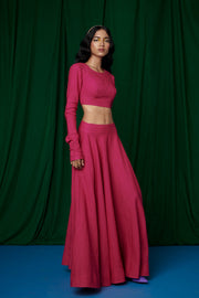 Rani Linen Crop Top and Ghera Skirt