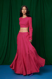 Rani Linen Crop Top and Ghera Skirt