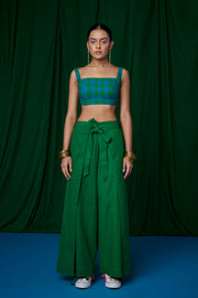 Linen Forest Bustier Top and Panna Wrap Pants