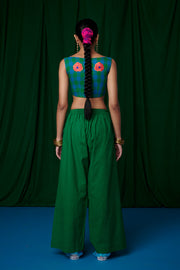 Linen Forest Bustier Top and Panna Wrap Pants