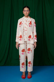 Wildflower Linen Jacket and Lounge Pants