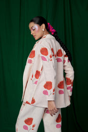 Wildflower Linen Jacket and Lounge Pants