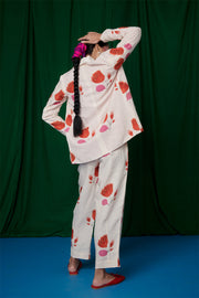 Wildflower Linen Jacket and Lounge Pants