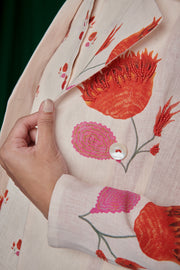 Wildflower Linen Jacket and Lounge Pants