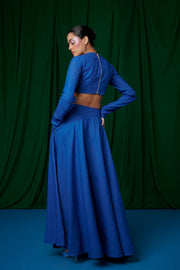 Neelam Linen Crop Top and Ghera Skirt